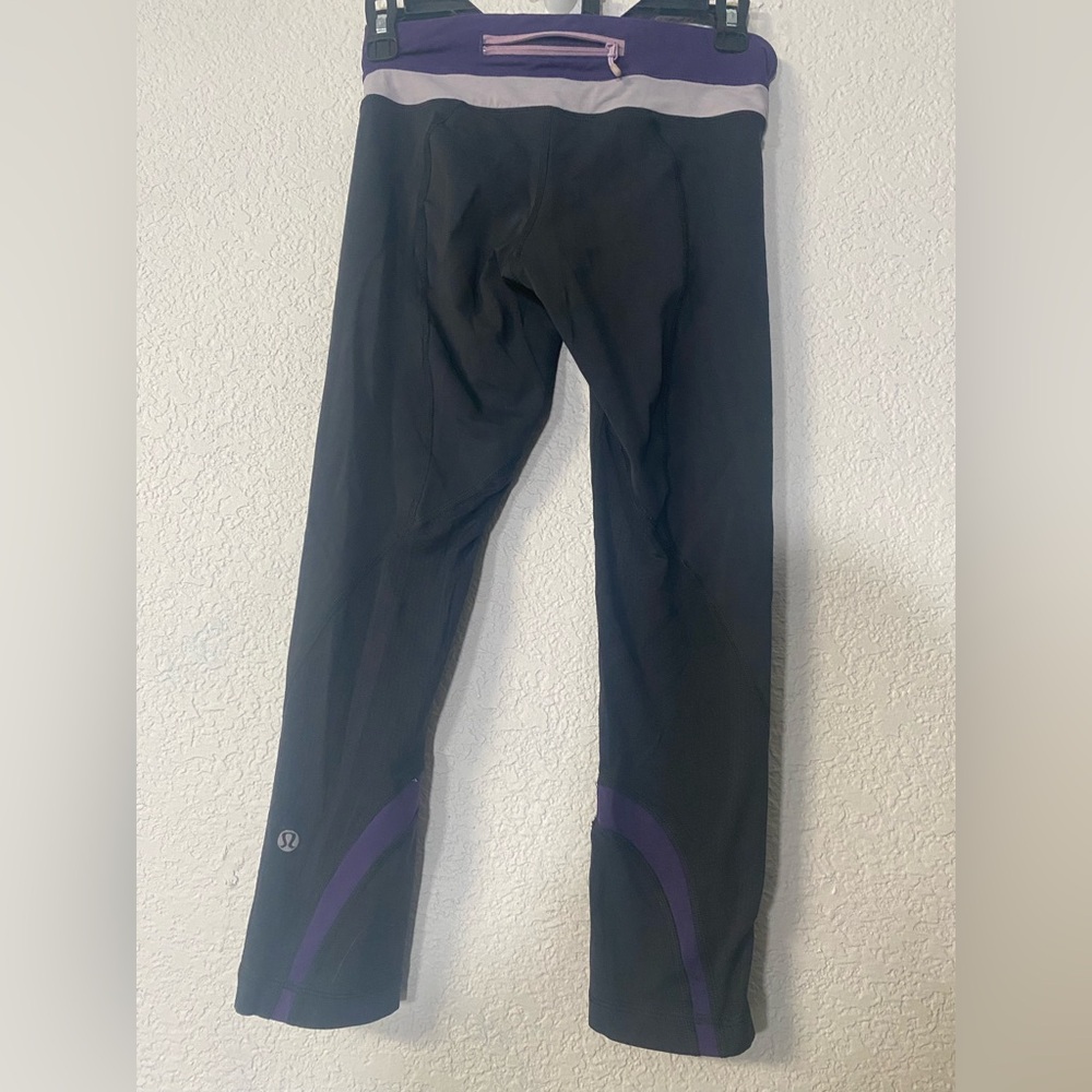 lululemon athletica run inspire crop II  deep coal and Concord grape - Picture 2 of 7